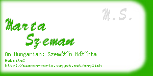 marta szeman business card